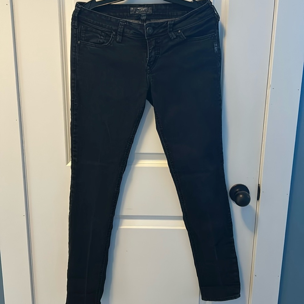 Silver Skinny Jeans